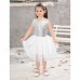 Kid Girls Sequins Bowknot Backless Party Dress