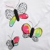 2015 New Little Maven Baby Girl Children Butterfly White Cotton Short Sleeve T-shirt