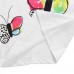 2015 New Little Maven Baby Girl Children Butterfly White Cotton Short Sleeve T-shirt