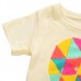 2015 New Little Maven Baby Girl Children Air Balloon Yellow Cotton Short Sleeve T-shirt