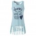 Baby Kid Girls Letters Heart Printed Tassel Sleeveless Tank Dress