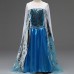 Halloween Kid Girls Sequins Stitching Frozen Princess Cosplay Costume