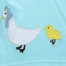 2015 New Little Maven Summer Baby Girl Children Ducks Green Cotton Long Sleeve T-shirt