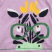 2015 New Little Maven Summer Baby Girl Child Zebra Pink Cotton Short Sleeve T-shirt Tee