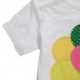 2015 New Little Maven Summer Baby Girl Children Balloon White Cotton Short Sleeve T-shirt