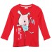 2015 New Little Maven Summer Baby Girl Children Rabbit Red Cotton Long Sleeve T-shirt