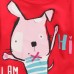 2015 New Little Maven Summer Baby Girl Children Rabbit Red Cotton Long Sleeve T-shirt