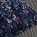 Kid Girls Floral Printed Sleeveless Strap Chiffon Pleated Dress (Not Including Necklace)