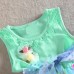 2015 Toddler Kids Girls Rainbow Sleeveless Princess Party Gauze Skirt Tutu Dress