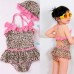 Children Baby Girls Leopard Bikini Kids Swimsuit Siamesed Swimwear