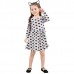 Kid Girls Black Cats Printed Long Sleeve Dress