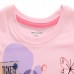2015 New Little Maven Baby Girl Child Pink Cotton Short Sleeve Butterfly T-shirt Top Tee