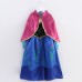 Lovely Baby Girls Splicing Color Printed Irregular Hem Dress With Shawl