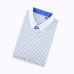 Plaid Geometrical Pattern Summer Cotton Button down Shirts for Men