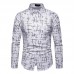 Men Art Print Long Sleeve Shirts
