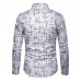 Men Art Print Long Sleeve Shirts