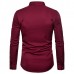 Chic Euramerica Palace Style Embroidery Slim Fit Band Collar Shirts for Men