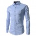Mens Fashion Plaid Long-sleeved Lapel Checkered Shirt