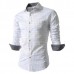 Mens Fashion Plaid Long-sleeved Lapel Checkered Shirt