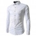 Mens Fashion Plaid Long-sleeved Lapel Checkered Shirt