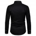 Men Embroidery Solid Color Button Up Shirts