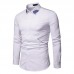 Men Embroidery Solid Color Button Up Shirts