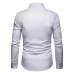 Men Embroidery Solid Color Button Up Shirts