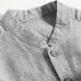 TWO-SIDED Mens Casual Shirt Soild Color Cotton Linen Long Sleeve Shirts