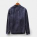 Mens Cotton Vintage Loose Breathable Comfy Solid Color Long Sleeve Casual Shirts