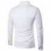 Mens Fashion Connected Two Pieces Personality Casual Long Sleeve Shirts