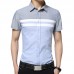Mens Striped Prinring Summer Short Sleeve Fashion Casual Designer Shirts