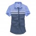 Mens Striped Prinring Summer Short Sleeve Fashion Casual Designer Shirts