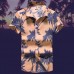 Mens Hawaiian Style 3D Coconut Printing Summer Turn Down Collar Beach Casual Shirts