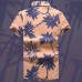 Mens Hawaiian Style 3D Coconut Printing Summer Turn Down Collar Beach Casual Shirts