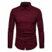 Men Solid Color Turn-down Collar Shirts