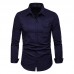 Men Solid Color Turn-down Collar Shirts
