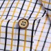 Mens Summer Short Sleeve Plaid Printing Pocket Casual Shirts