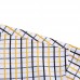 Mens Summer Short Sleeve Plaid Printing Pocket Casual Shirts