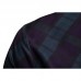Men Plaid Patchwork Turn-down Collor Long Sleeve Shirts