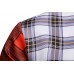 Mens Fashion Color Block Long Sleeve Turn Down Collar Caaual Shirts