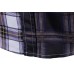 Mens Fashion Color Block Long Sleeve Turn Down Collar Caaual Shirts