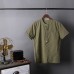 Mens Vintage Solid Color Tops Short Sleeve Casual Shirts