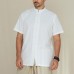 TWO-SIDED Mens Plus Size Casual Pure Color Chinese Style Frog Buttons Cotton Shirts