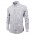 Mens Long Sleeve Slim Casual Cotton Striped Oxford Textile Shirts Mens Long Sleeve Slim Casual Cotton Striped Oxford Textile Shirts