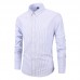 Mens Long Sleeve Slim Casual Cotton Striped Oxford Textile Shirts Mens Long Sleeve Slim Casual Cotton Striped Oxford Textile Shirts