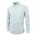 Mens Long Sleeve Slim Casual Cotton Striped Oxford Textile Shirts Mens Long Sleeve Slim Casual Cotton Striped Oxford Textile Shirts