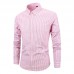 Mens Long Sleeve Slim Casual Cotton Striped Oxford Textile Shirts Mens Long Sleeve Slim Casual Cotton Striped Oxford Textile Shirts