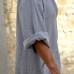 TWO-SIDED Mens Kaftan Vintage Loose V Neck Splits Long Dress Long Sleeve Tops Shirts