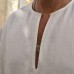 TWO-SIDED Mens Kaftan Vintage Loose V Neck Splits Long Dress Long Sleeve Tops Shirts