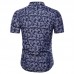 Summer Fashion Camo Printing Short Sleeve Band Collar Shirts for Men